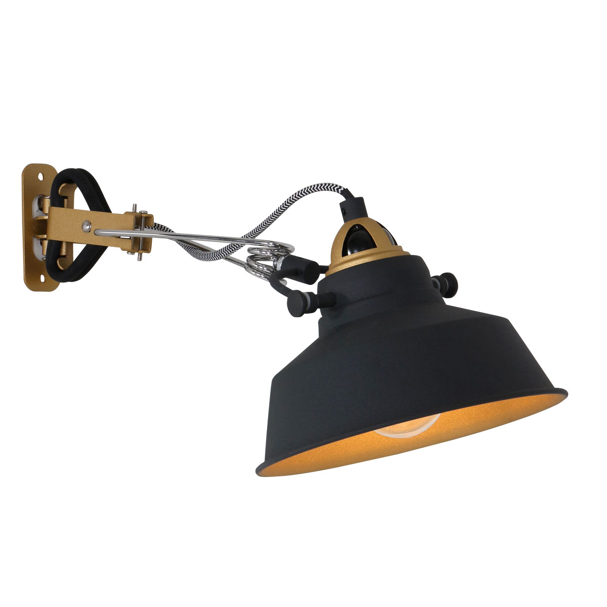 Baron Onafhankelijkheid programma Speelse wandlamp Ivy zwart | Industriele lampen online