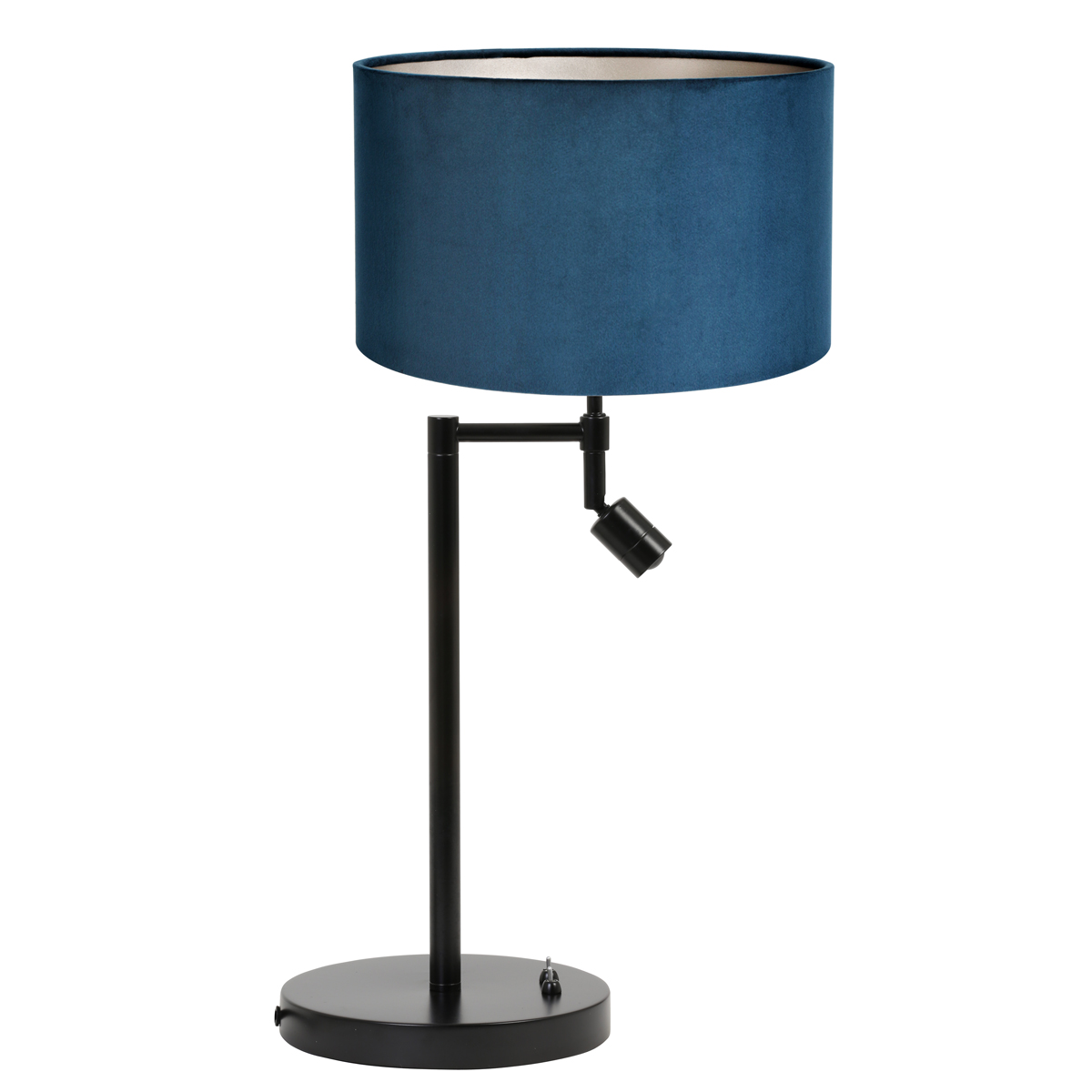 extreem pleegouders kleurstof Metalen moderne tafellamp met kap Montana blauw | Industriele lampen online