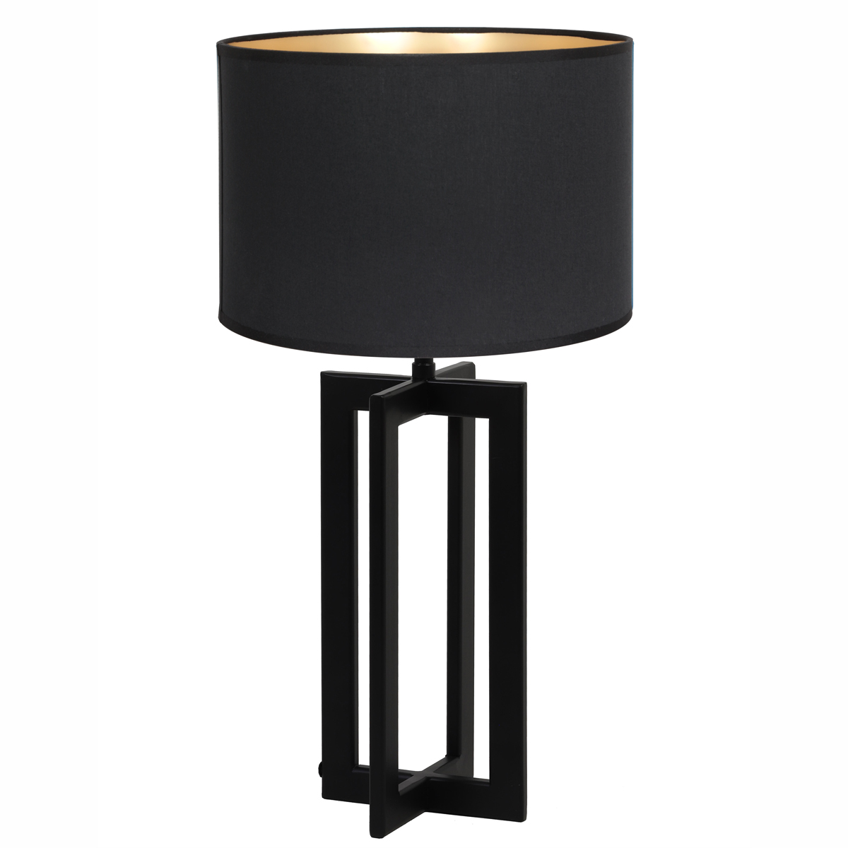vervorming hoe te gebruiken kapperszaak Zwarte metalen moderne tafellamp met kap Mace zwart | Industriele lampen  online
