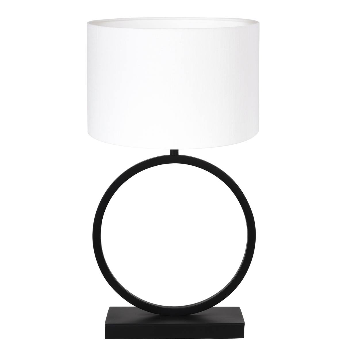 walgelijk Medisch Sterkte Moderne tafellamp met kap rond Liva wit | Industriele lampen online